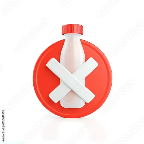 No Plastic Bottle Sign Mockup