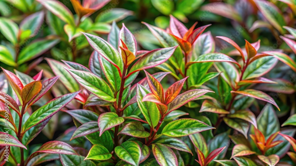 Obraz premium A close-up of a leucothoe plant's leaves in a garden