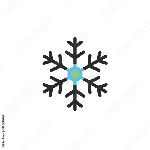 A simple but beautiful snowflake graphic design. 