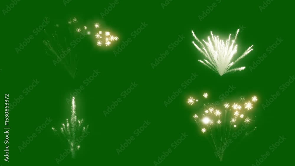 fireworks blast vfx 3d green screen explosion flowers in the dark background bunch of fireworks fireworkss animated chromakey background elements creative figure motion composition