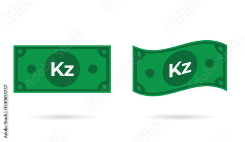 Angola Kwanza money flat and flowing style