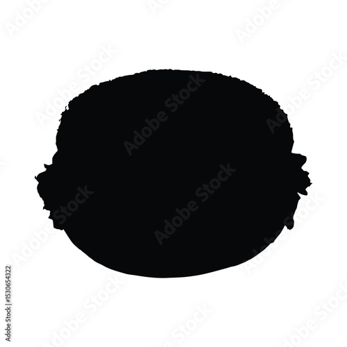 Gourmet bagel sandwich silhouette isolated on white background