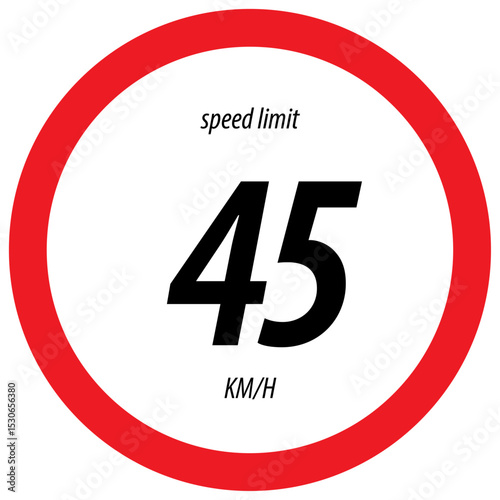 Speed Limit 45 Traffic Signs