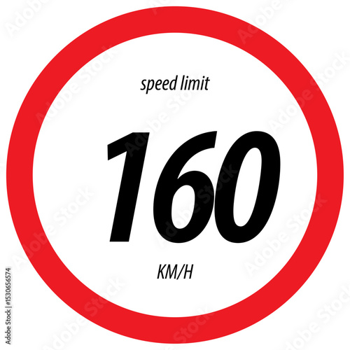 Speed Limit 160 Traffic Signs