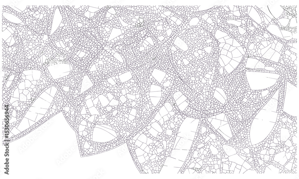 Fototapeta premium Mosaic pattern, interior texture, line art background, vector illustration, architecture drawing, cad design, graphic elements set, abstract construction material, cutout, wall art.