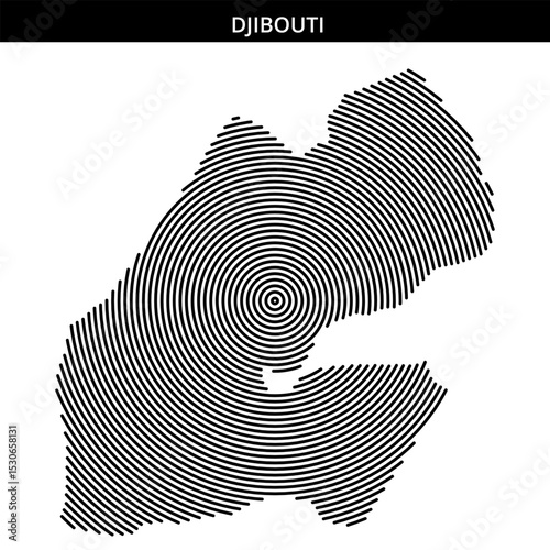 Unique spiral design representing Djibouti’s geographical outline