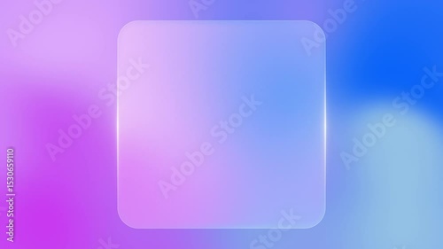 Liquid Glass Box Square Gradient Blue Purple Seamlessly Loopable