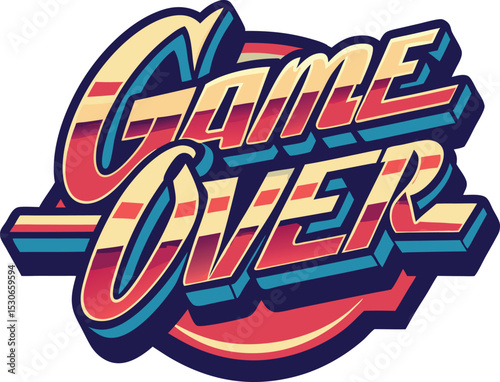 game over Typography tshirt Design  download