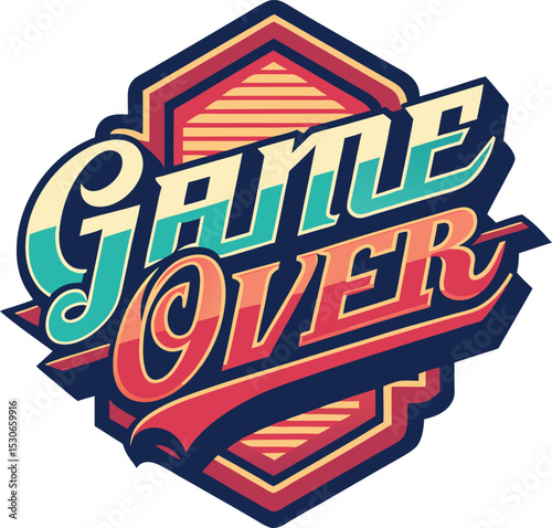 game over Typography tshirt Design  download