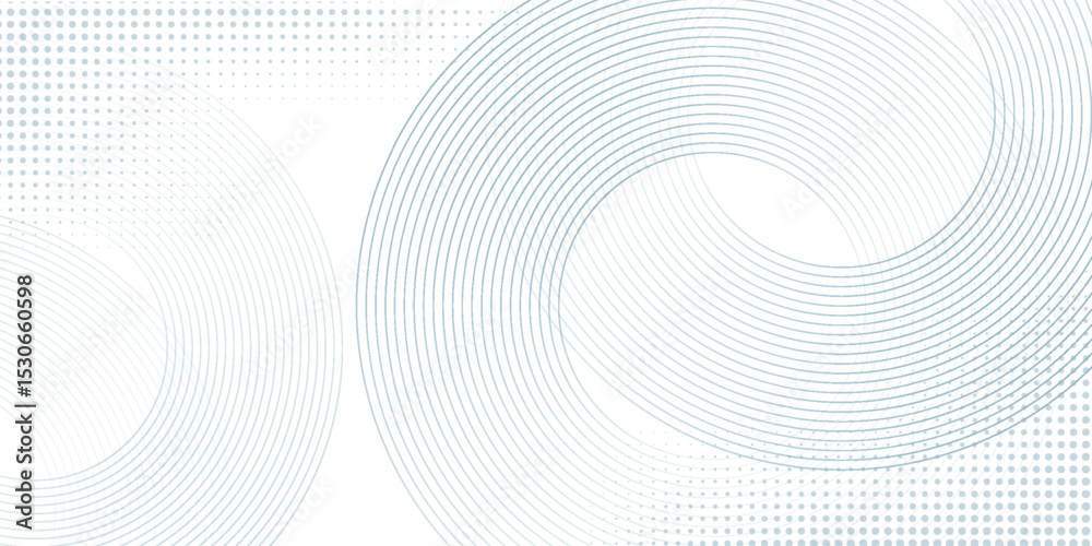 Fototapeta premium Abstract blue circle lines on white background. Geometric stripe line art design. Modern gradient lines pattern. Futuristic technology concept. Suit for website, banner, presentation, brochure, cover