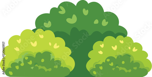 vector illustration of a green bush