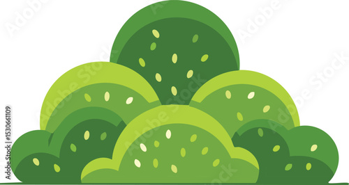 vector illustration of a green bush