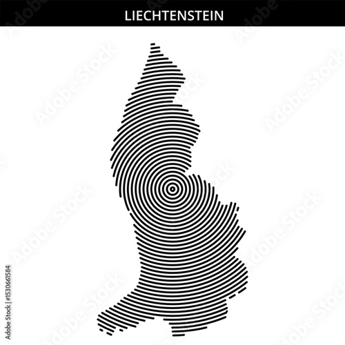 Unique spiral design representing the shape of Liechtenstein