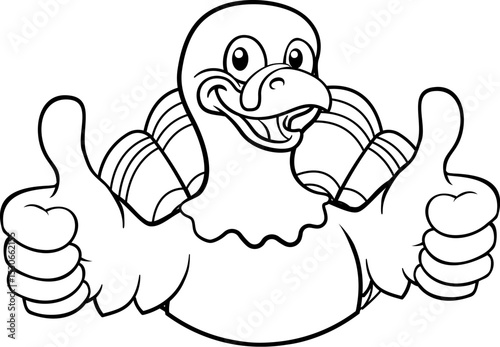 A turkey Thanksgiving carto...