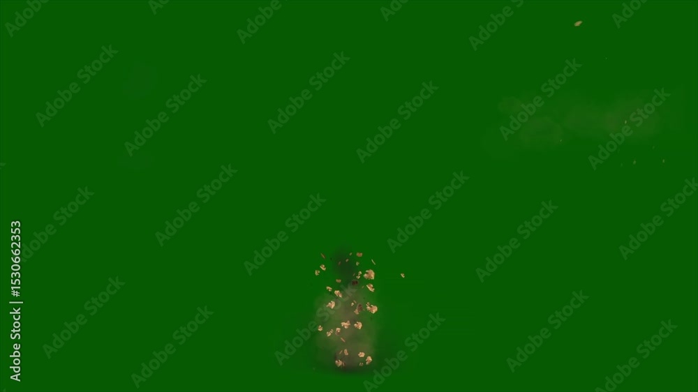explotion muzzle impact vfx 3d green screen fire leaf background white black bunch flowers on it animated chromakey background emotion movement figure depth composition style