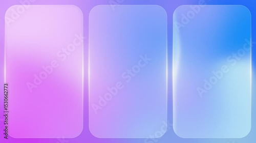 Liquid Glass 3 Box Tabs Gradient Blue Purple Seamlessly Loopable