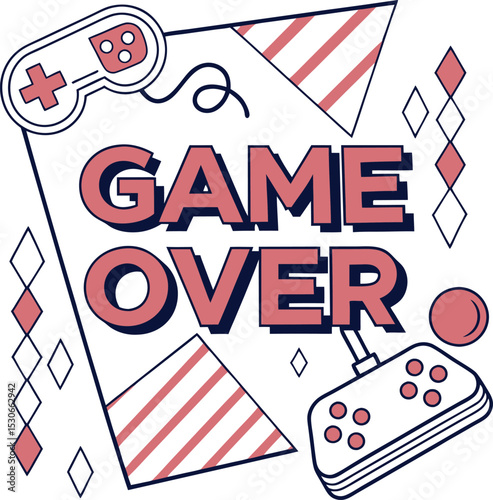 game over Typography tshirt Design  download
