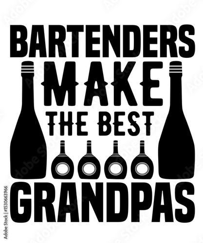 Cool bartender cocktail design vector illustration