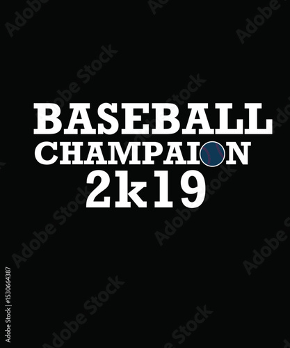 Baseball champion t shirt design colorful vintage style