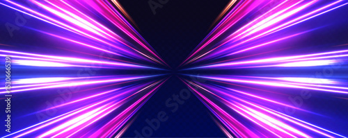 Neon rays create an abstract vector background with a futuristic vibe. Sharp angles and glowing lines evoke speed. Perfect for tech-inspired visuals.