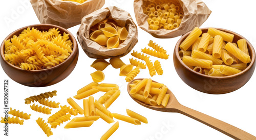 Assortment pasta types