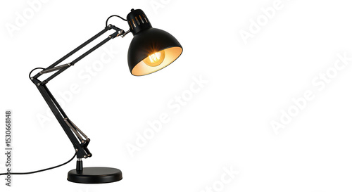 Black adjustable desk lamp