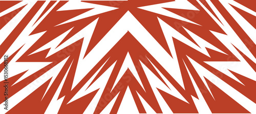 Sharp geometric spikes radiating outward or arranged in a dynamic pattern.