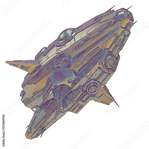 Spaceship Illustration: Futuristic Vessel Design Concept Art
