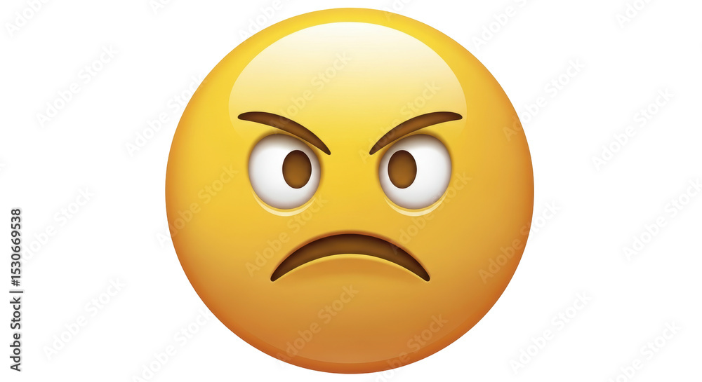 Fototapeta premium Isolated Emoji Angry