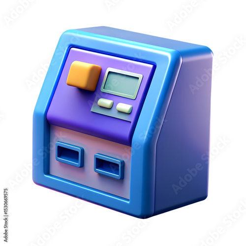 Calculator icon with digital keypad and finance-related elements on white background