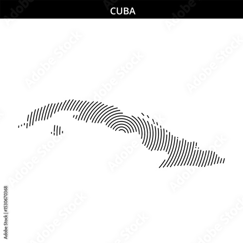 Creative illustration showcasing the outline of Cuba's map