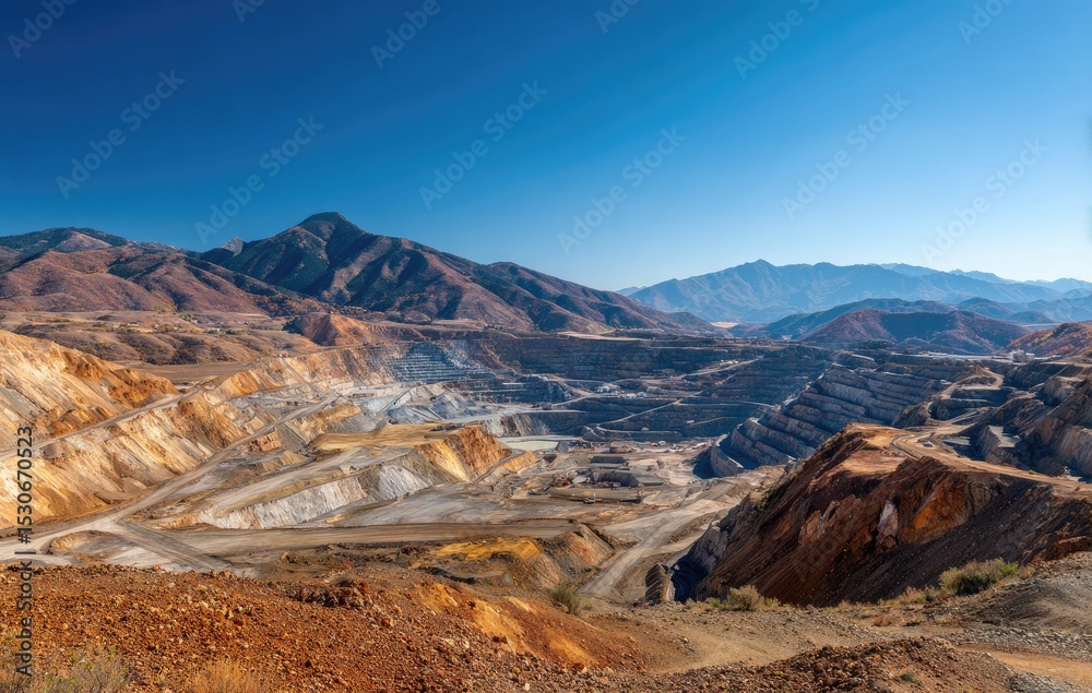Naklejka premium Mines in progress
