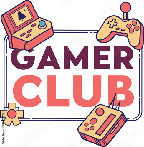 Game Clube typography design download 