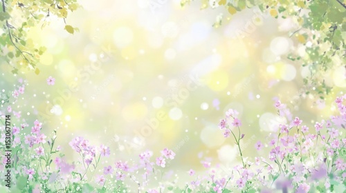 Delicate spring flowers in a soft, ethereal light.