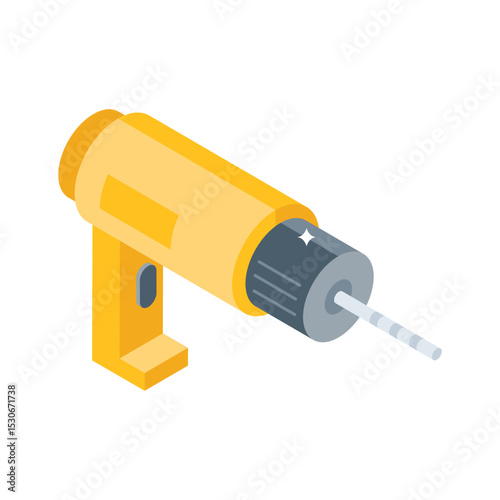 Grab this isometric icon showing mechanical hand drill machine