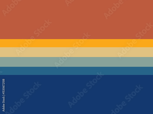 Summer nautical sunset background. Vector illustration of abstract geometric background for banner, advertisement, cover image