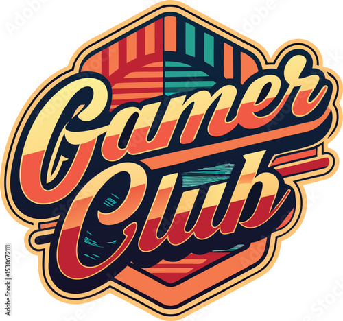 Game Clube typography design download 