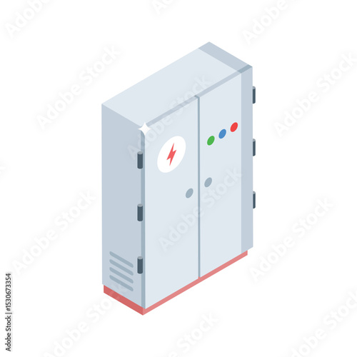 Check out this isometric icon showing electrical box