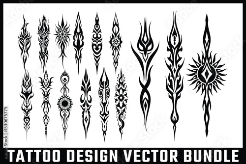 Tattoo Design Vector Bundle (Lion, Floral, Ornate)