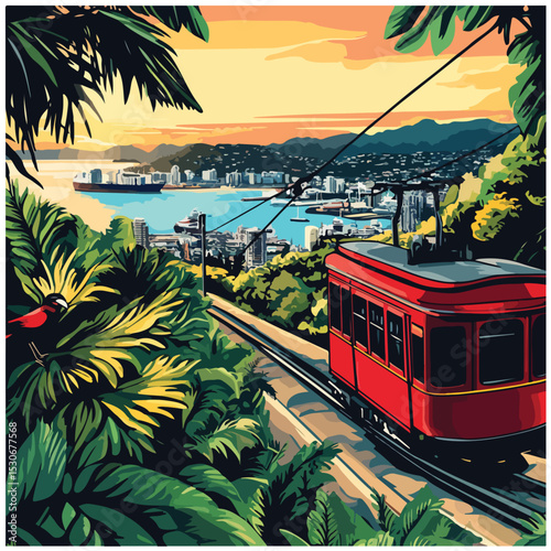 Cable Car Vector illustration 