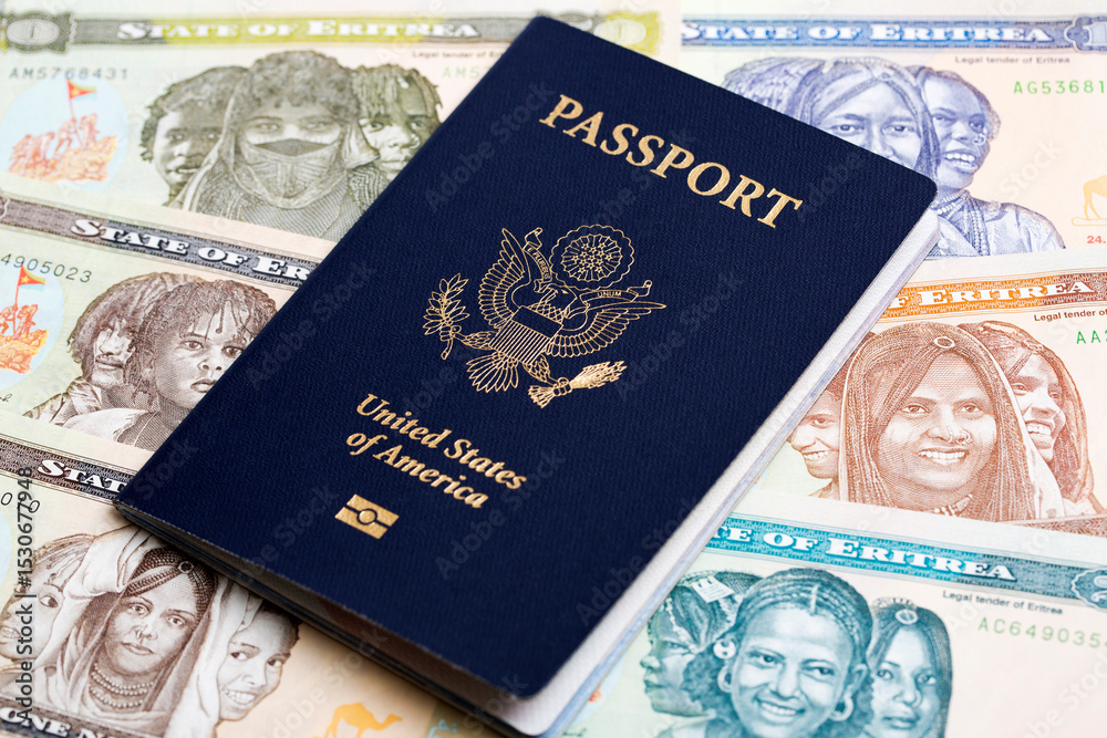 American passport on Erytrean nakfa American passport on Erytrean nakfa