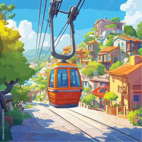 Cable Car Vector illustration 
