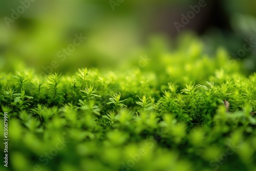 Close-up view of vibrant green moss.