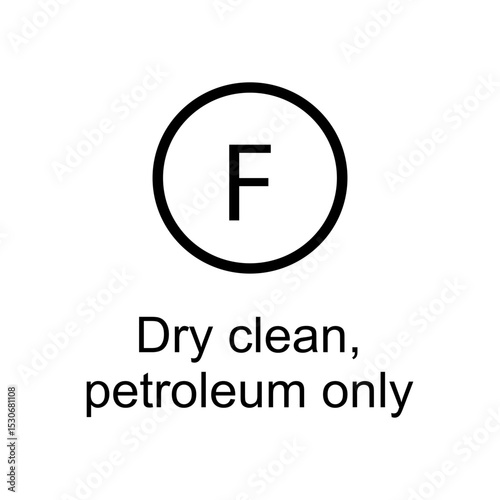 Dry Clean Petroleum Only Vector