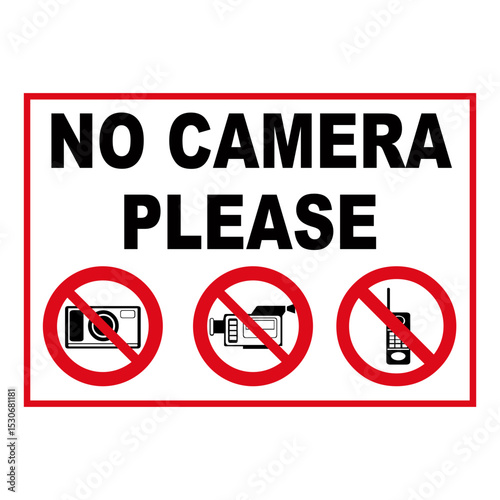 No Camera Please Icon Vector Sign Symbol