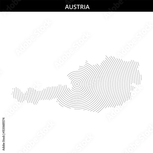 Geometric representation of Austria using circular lines