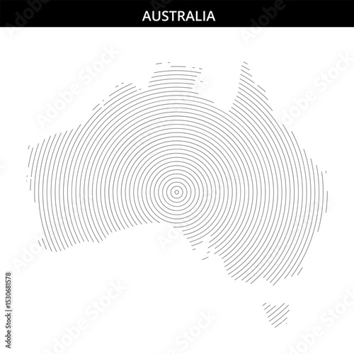 Contemporary abstract illustration of Australia’s outline
