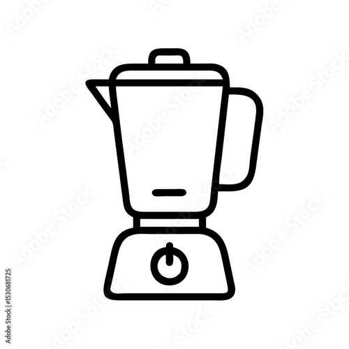 Modern blender kitchen appliance icon. Stylish blender illustration for cooking blogs and websites. Simple blender design perfect for recipe websites and kitchen appliance stores.