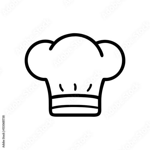 Chef hat icon. Simple chef hat illustration for restaurant menus and food blogs. This chef hat graphic is perfect for culinary branding and culinary websites.