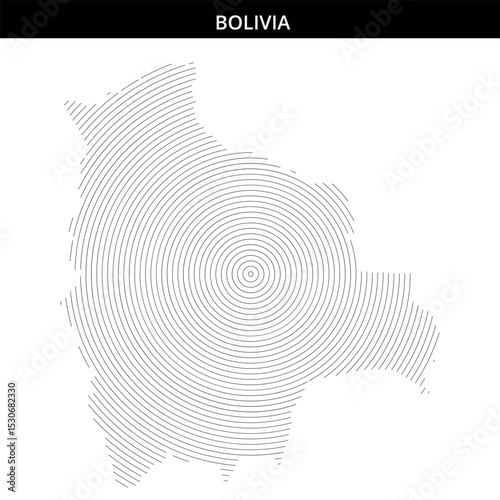 Geometric representation of Bolivia's topography in lines